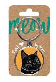 Be-Happy Gifts Brelok dla kociarzy - czarny kot