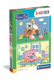 Puzzle 2x60 element�w Peppa Pig CLEMENTONI 24833
