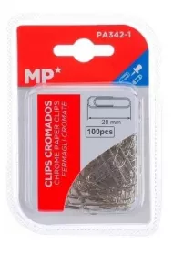 Mp Main Paper Spinacz biurowy 28mm 100szt srebrne