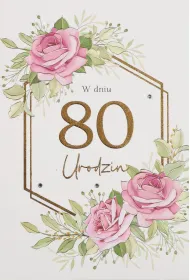 Karnet okazjonalny B6 z kopert� 80 Urodziny PAN DRAGON HM200-3266