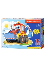 Puzzle 12 el. Zabawna koparka Castorland