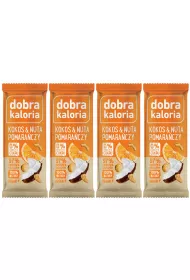 Dobra Kaloria Baton owocowy kokos z nuta pomaraczy Zestaw 4 x 35 g