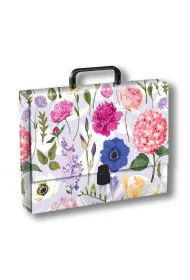 Penmate Teczka z r�czk� a4 t0125 kwiaty polskie hortensja na jasnym tle folia mat nierysuj�ca