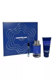 Mont Blanc Zestaw Explorer Ultra Blue Woda perfumowana + Travel Spray + el Pod Prysznic