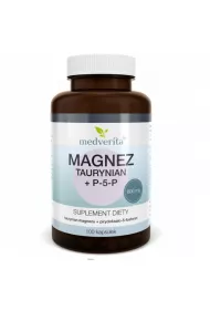 Medverita Magnez Taurynian + P-5-P Suplement diety 100 kaps.