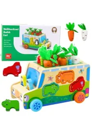 Auto edukacyjne sorter kszta�t�w drewniany LeanToys