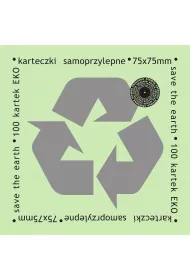 Ziemia Obiecana Karteczki samoprzylepne eko zielone 75x75 mm 100 kartek
