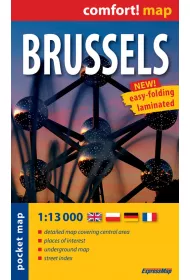 Bruksela plan miasta 1:13 000 laminowana