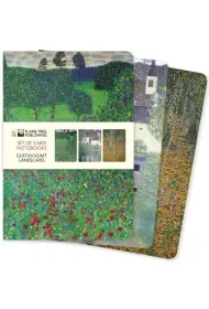 Flame Tree Zestaw 3 notatnik�w Midi Gustav Klimt Krajobrazy
