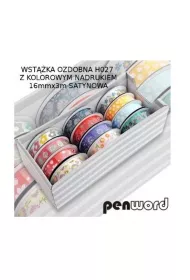 Wstka ozdobna satynowa nadruk 12 x 3m, 16mm