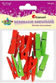 Titanum Klamerki drewniane 35 x 9 mm