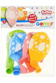 Godan Balony Premium Hel z nadrukiem 5 13" 5 szt.