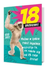 Pan Dragon Karnet B6 18-te urodziny ma�pa