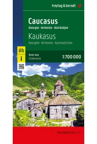Mapa Kaukaz Gruzja Armenia Azerbejd�an 1:700 000