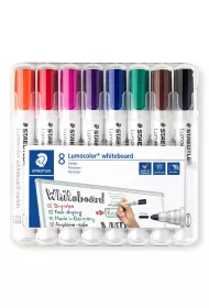 Staedtler Marker do bia�ych tablic whiteboard Lumocolor, okr�g�y, 8 kolor�w w etui 8 szt.
