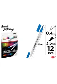 Mp Main Paper Marker dwustronny p�dzelkowy 12 kolor�w