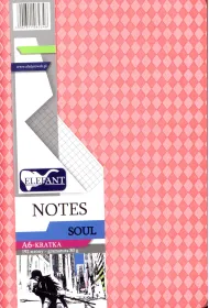 Elefant Notes A6 Soul koralowy kratka 96 kartek