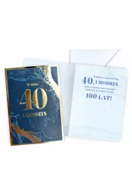 Kukartka Karnet 40 urodziny grafika PR-556