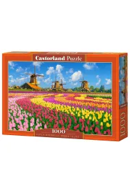 Puzzle 1000 el. Dutch Windmills Among Tulips CASTORLAND C-105540