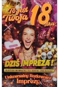 Yeku Karnet Urodziny 18 damskie