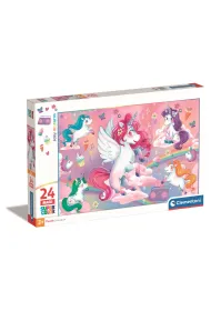 Puzzle 24 el. Maxi SuperColor. Jolly Unicorns Clementoni