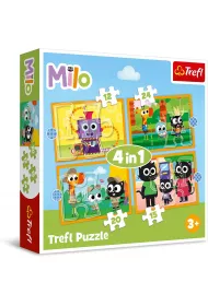 Puzzle 4w1 - Poznaj Milo i jego przyjaci� (12+15+20+24 el.) Trefl