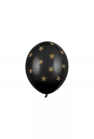 PartyDeco Balony Gwiazdki Pastel Black 30 cm