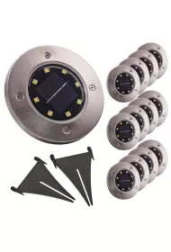 Lampa solarna ogrodowa 12 LED najazdowa gruntowa