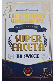 Yeku Karnet Certyfikat Urodzinowy Super Faceta