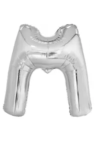 Amscan Balon foliowy litera M srebrna 69,5x86cm