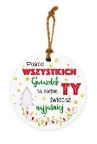 Kukartka Zawieszka ceramiczna Bo�e Narodzenie