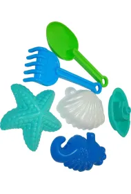 Komplet do piasku 6el �opatka  grabki  foremki statek POLESIE 36285