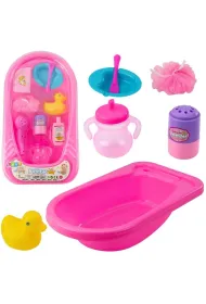 Zestaw do k�pieli dla lalek r�owy LeanToys