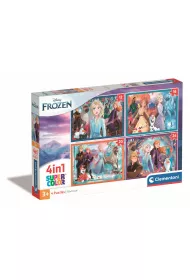 Puzzle 4w1 12+16+20+24 el. Super Kolor Frozen Clementoni