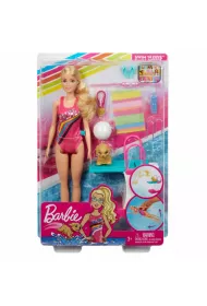 Barbie Dreamhouse Adventures Zestaw Lalka P�ywaczka z pieskiem Mattel