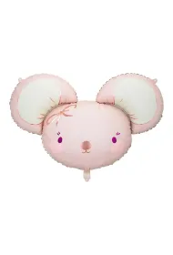 PartyDeco Balon foliowy Myszka jasny r�owy 96x64cm