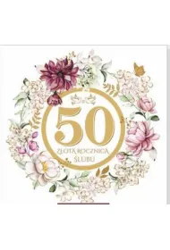 Art Nuvo Karnet kwadrat 50 rocznica �lubu, wianek z kwiat�w RS-250