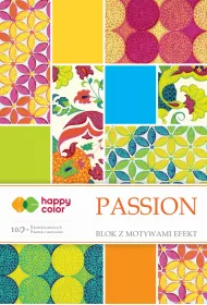 Happy Color Blok z motywami PASSION, A4, 200g, 10 arkuszy 10 kartek