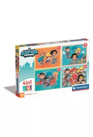 Puzzle 4w1 12+16+20+24 el. Super Kolor DC Superfriends Clementoni