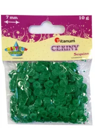Titanum Cekiny okr�g�e zielone 7mm 10g. (CO7/70)