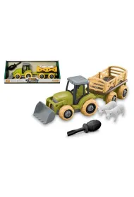 Traktor rolniczy z przyczep� i figurkami zwierz�t Swede