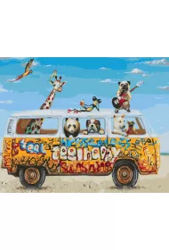 Paint it! Malowanie po numerach - Rajd zwierz�t 40x50cm