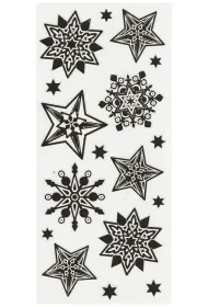 Brewis Naklejki na folii gwiazdki 10x22cm MIX