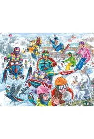 Puzzle Uk�adanka Skutery �nie�ne i snowboardzista Maxi Tactic