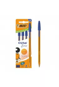 Bic D�ugopis Cristal Original Fine niebieski 4 szt