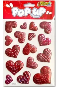Penmate Naklejki metaliczne Red Hearts