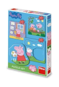 Puzzle Baby 3w1 �winka Peppa Dino Toys