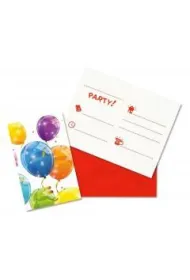 Godan Zaproszenia z kopert� Sparkling Balloons 6 szt.