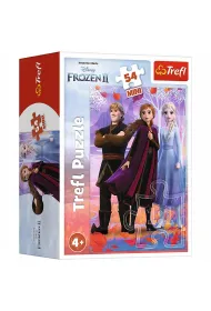 Puzzle mini 54 el. W �wiecie Anny i Elsy 3 Trefl