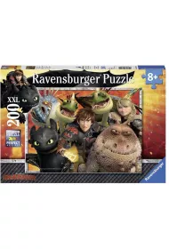 Puzzle 200 el. Dragons Hicks, Astrid i Smoki 128129 Ravensburger